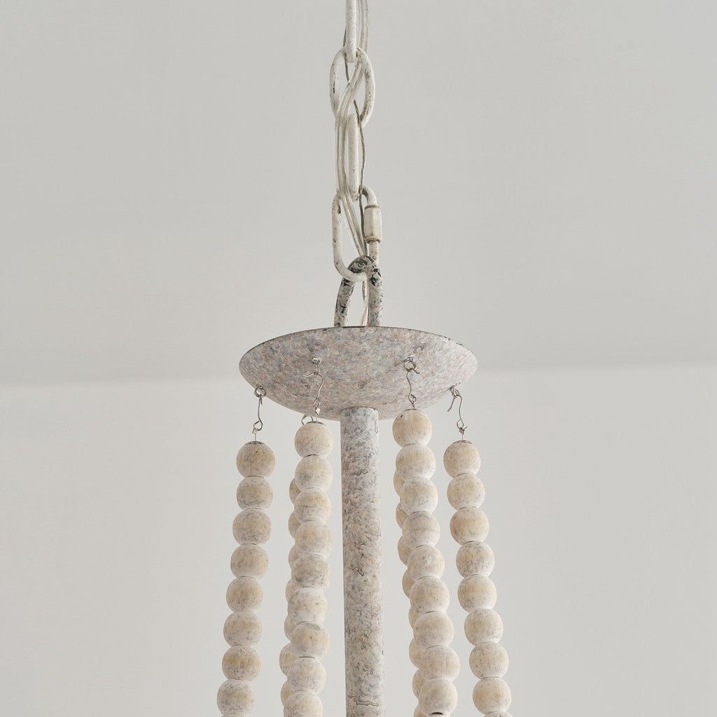 Vintage Farmhouse Wood Chandelier