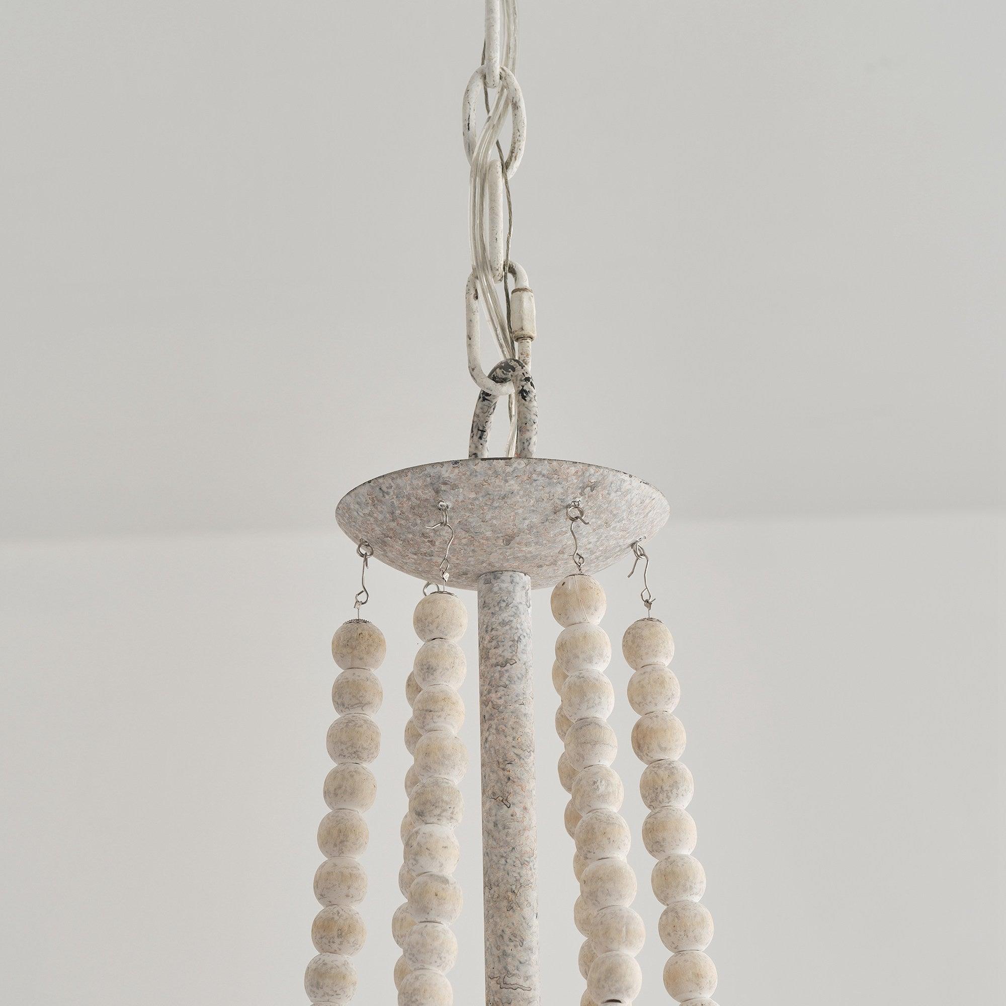 Vintage Farmhouse Wood Chandelier