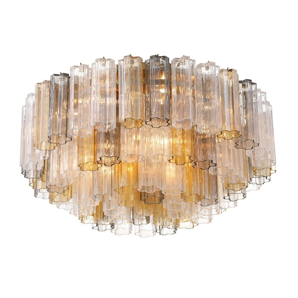 Aurora Ceiling Lamp Glass Tube Layered Amber