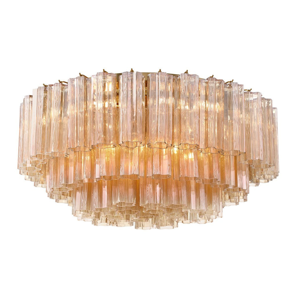 Aurora Ceiling Lamp Glass Tube Layered Amber
