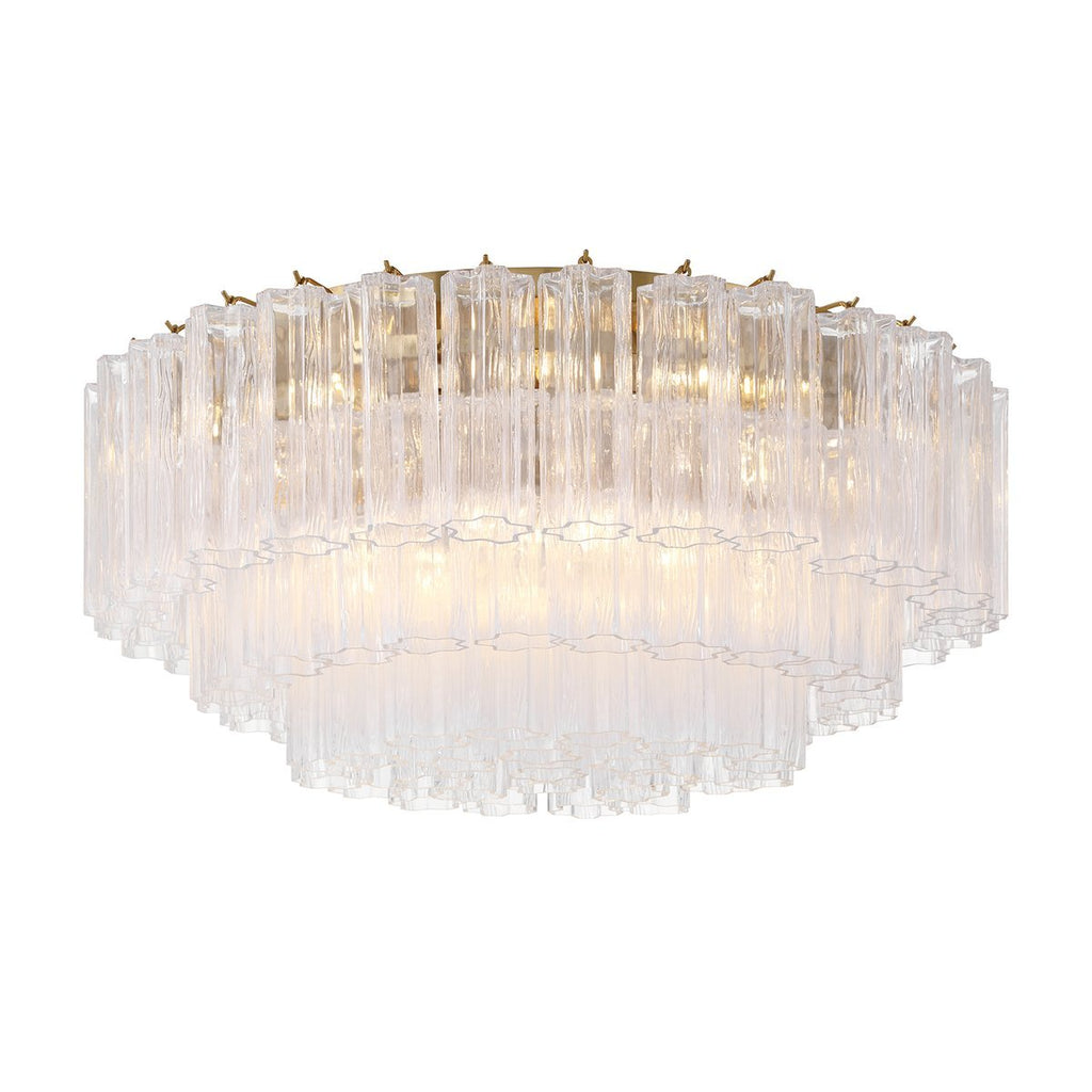 Aurora Ceiling Lamp Glass Tube Layered Amber