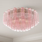 Aurora Ceiling Lamp Glass Tube Layered Amber