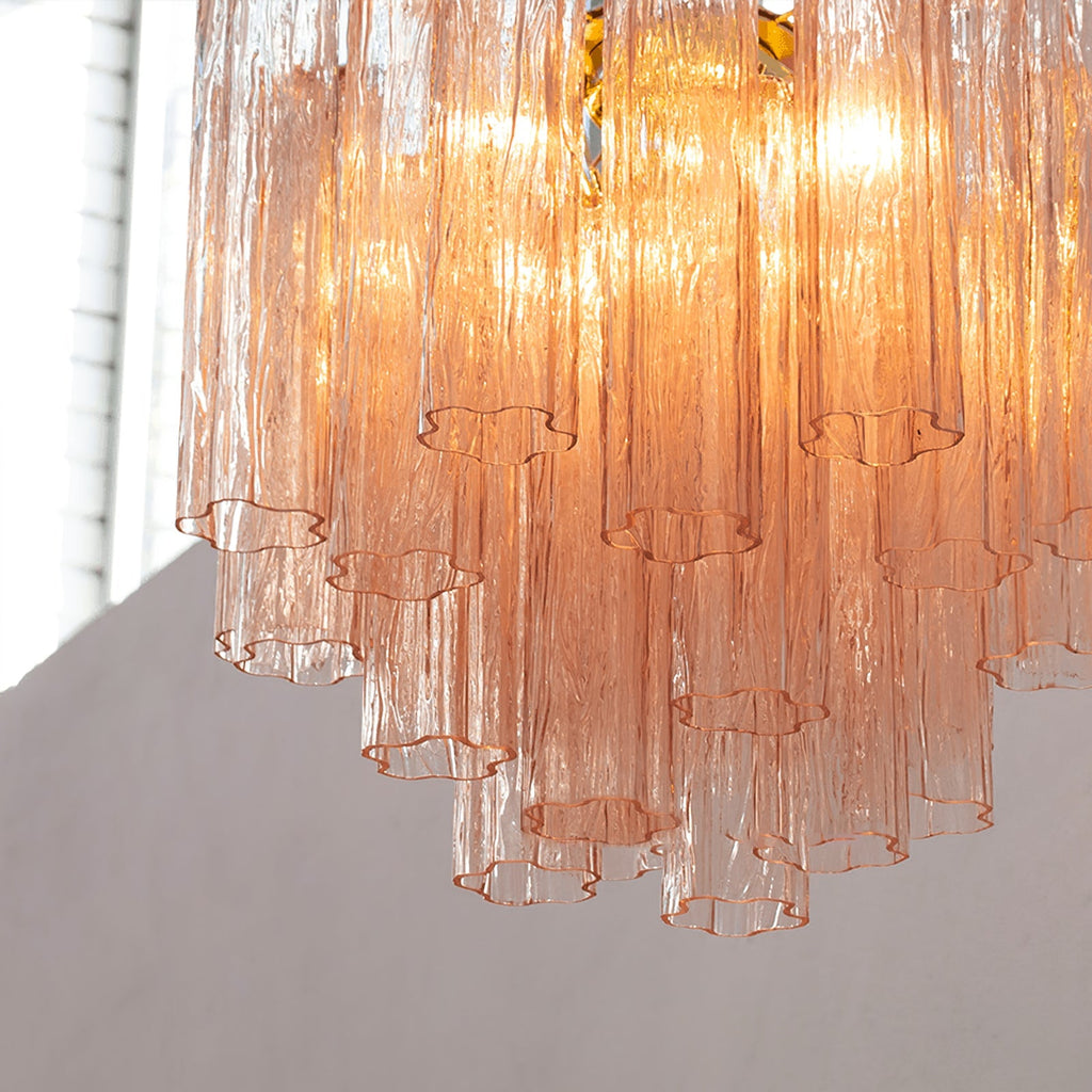 Chandelier Murano Glass Layers Living Spaces