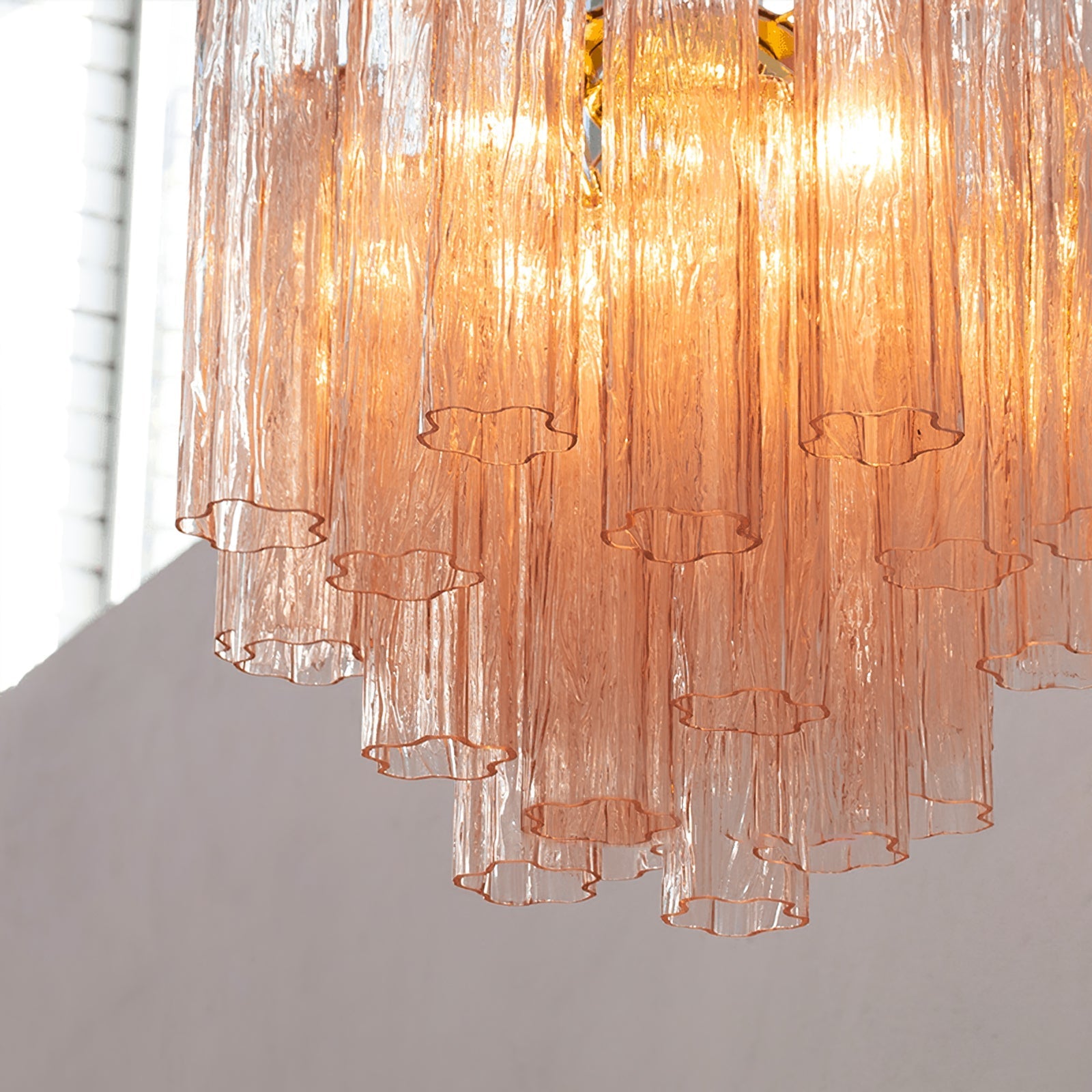 Chandelier Murano Glass Layers Living Spaces