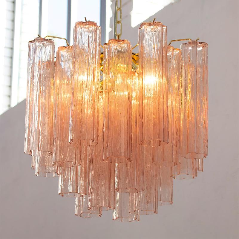 Chandelier Murano Glass Layers Living Spaces