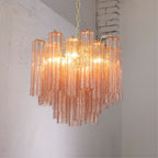 Aurora Chandelier Glass Tube Layered Luxury