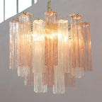 Aurora Chandelier Glass Tube Layered Luxury