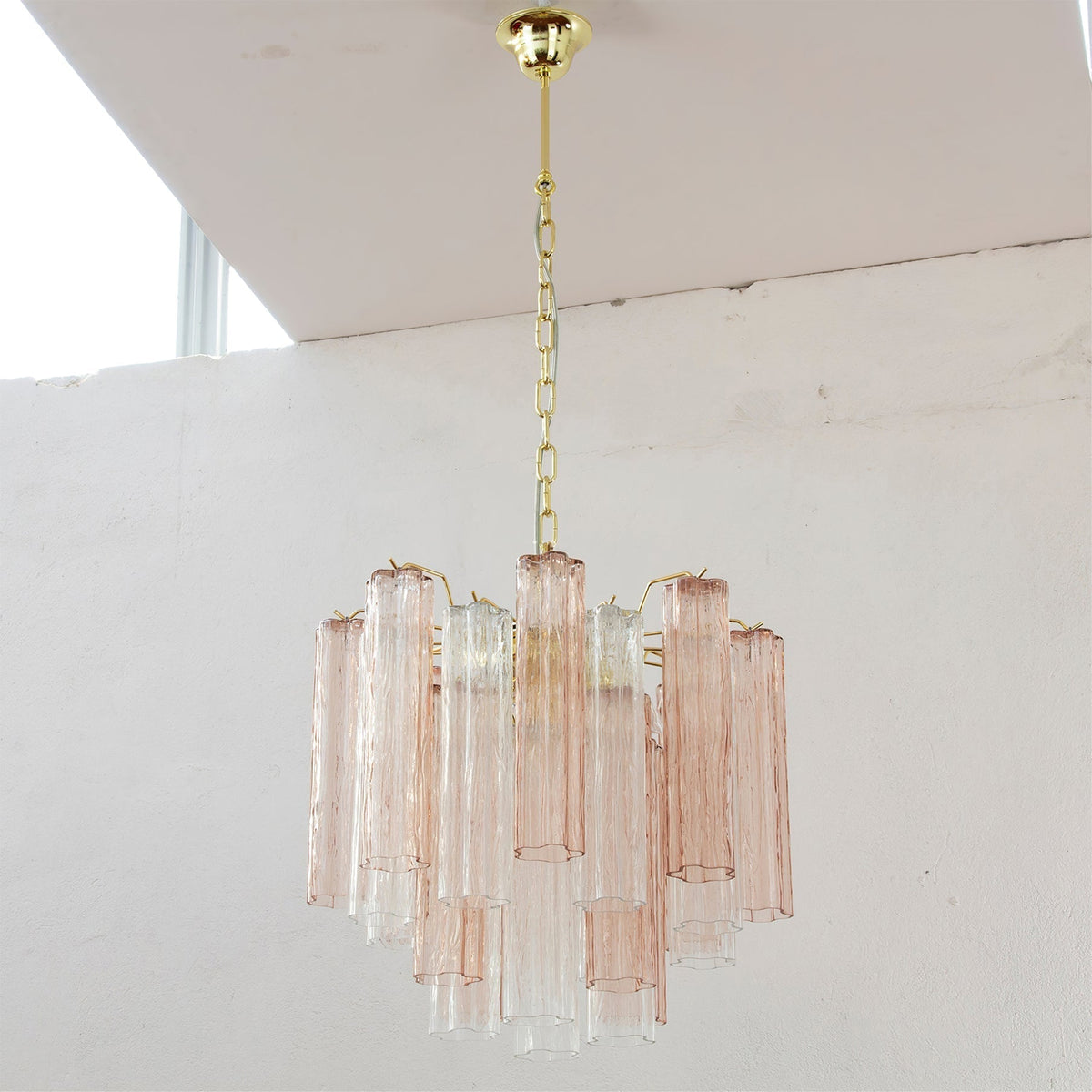 Aurora Chandelier Glass Tube Layered Luxury