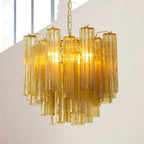 Aurora Chandelier Glass Tube Layered Luxury
