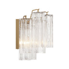 Aurora Wall Light Tronchi Glass Tube Tiered Amber Modern