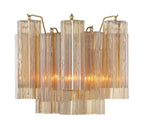 Aurora Wall Light Tronchi Glass Tube Tiered Amber Modern