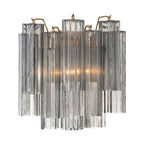 Aurora Wall Light Tronchi Glass Tube Tiered Amber Modern