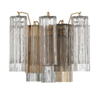 Aurora Wall Light Tronchi Glass Tube Tiered Amber Modern