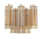 Aurora Wall Light Tronchi Glass Tube Tiered Amber Modern