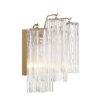 Aurora Wall Light Tronchi Glass Tube Tiered Amber Modern