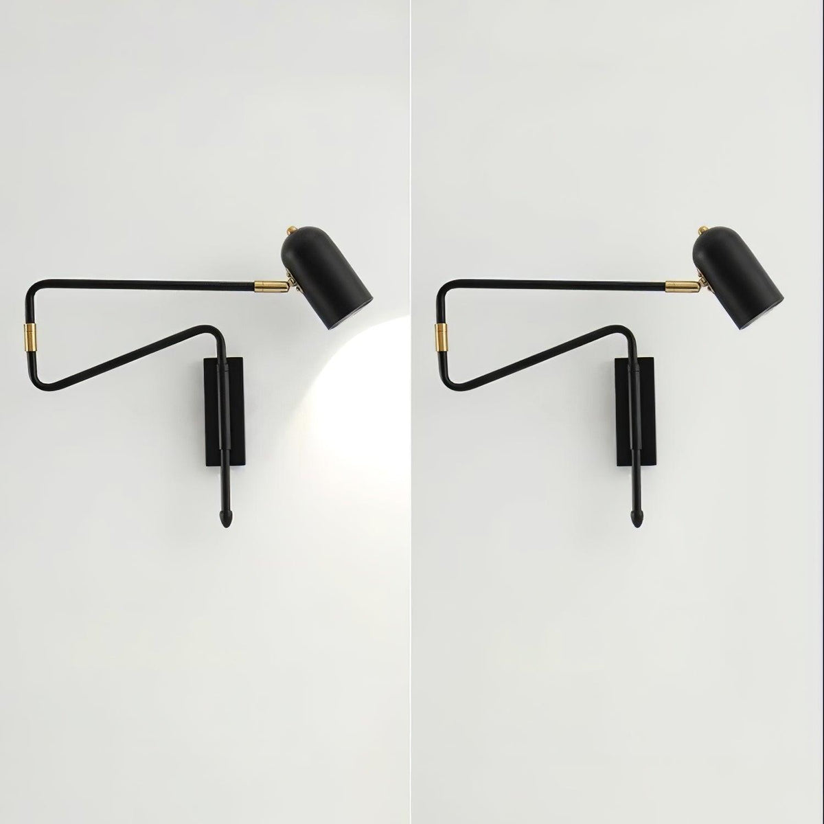 Ivar Adjustable Arm Plug In Wall Light