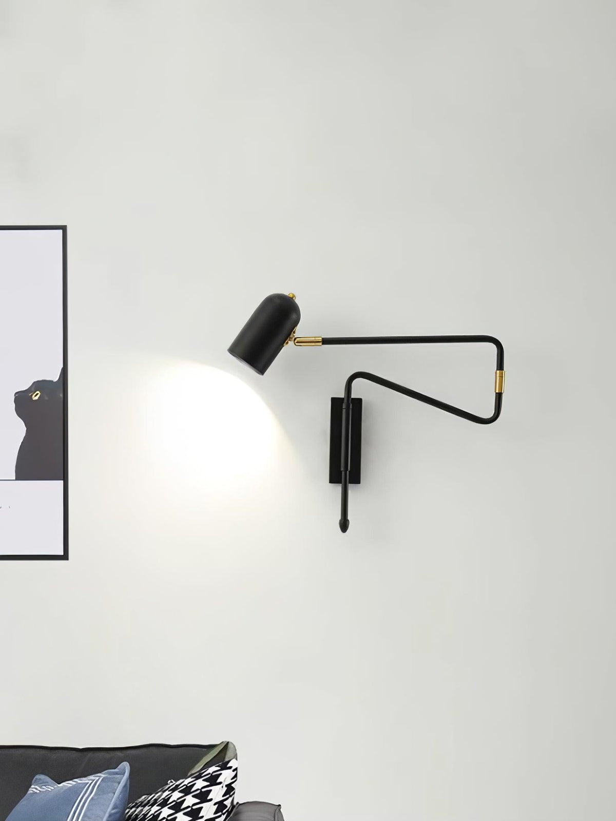 Ivar Adjustable Arm Plug In Wall Light