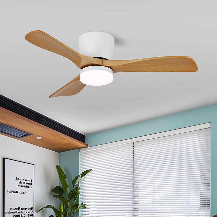Nerio Minimalist Wood Ceiling Fan Light