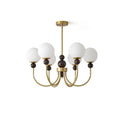 Chandelier Glass Globe Arms Dining Living