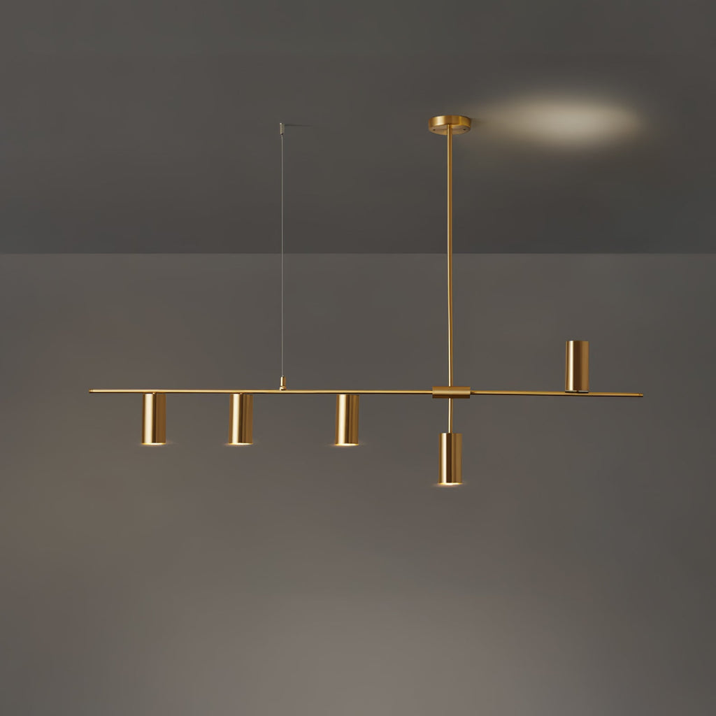 Lustra Chandelier Brass Linear Cassandra Elegant