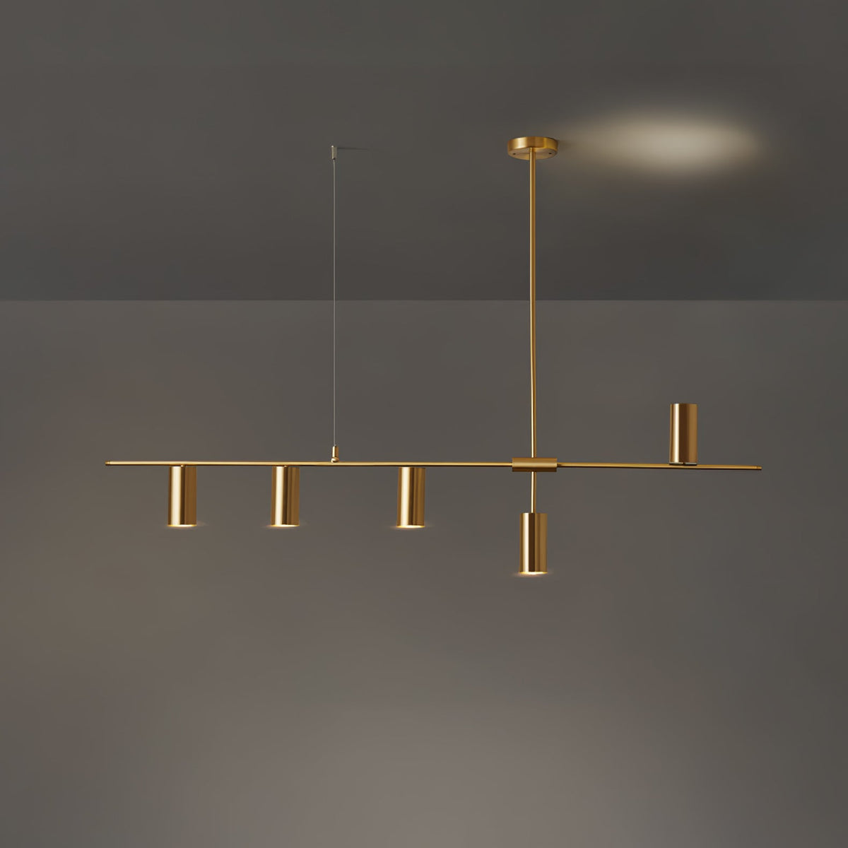 Lustra Chandelier Brass Linear Cassandra Elegant