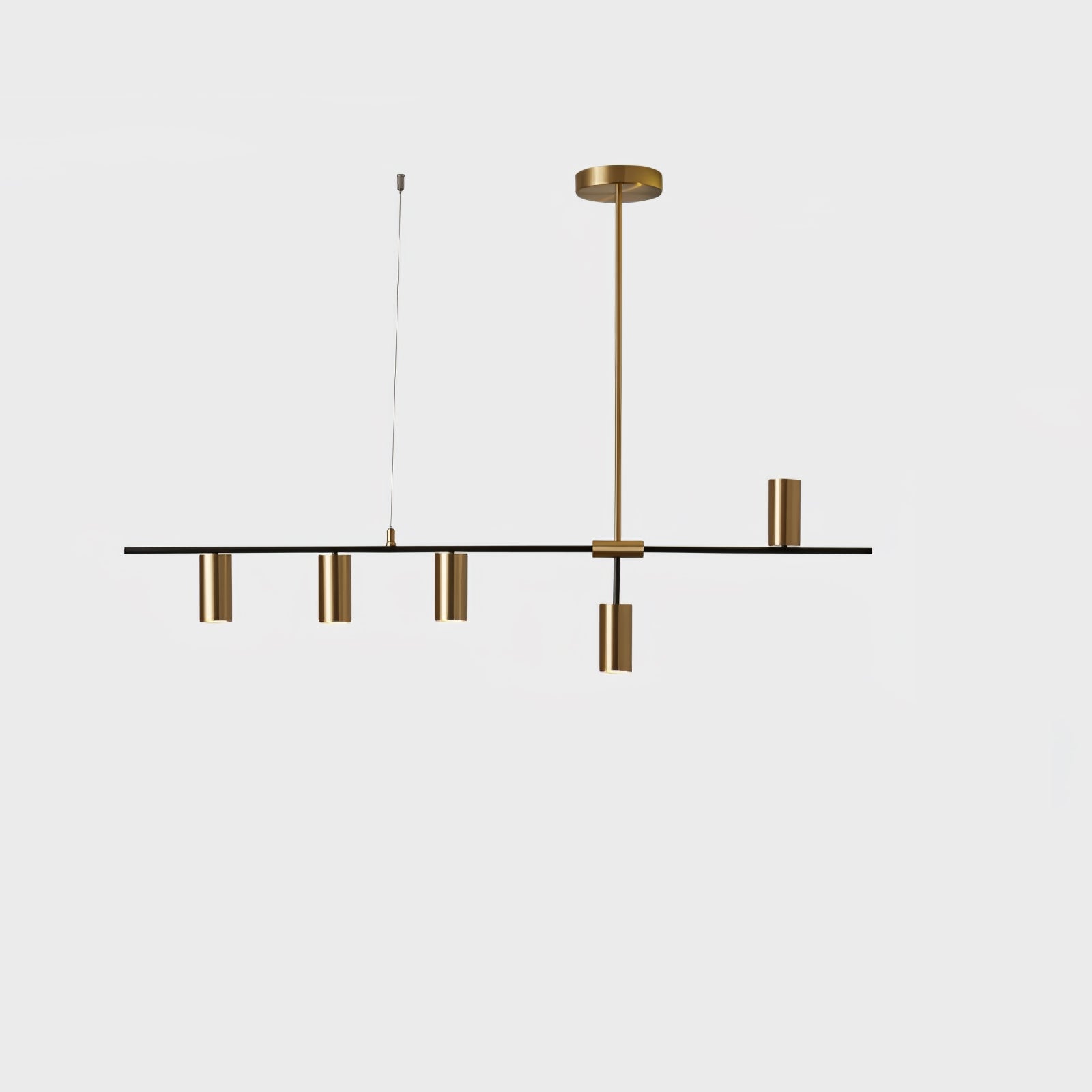Lustra Chandelier Brass Linear Cassandra Elegant