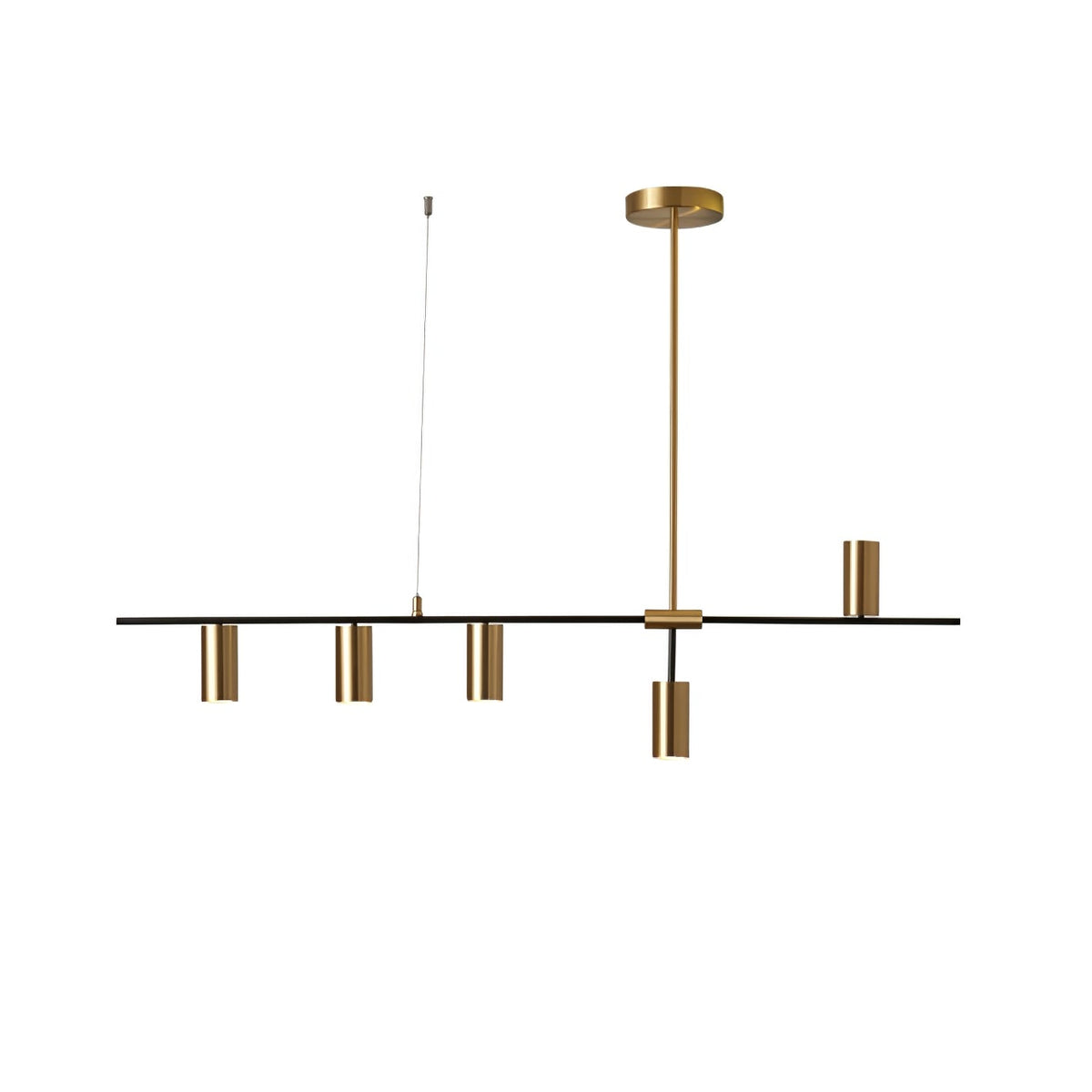 Lustra Chandelier Brass Linear Cassandra Elegant