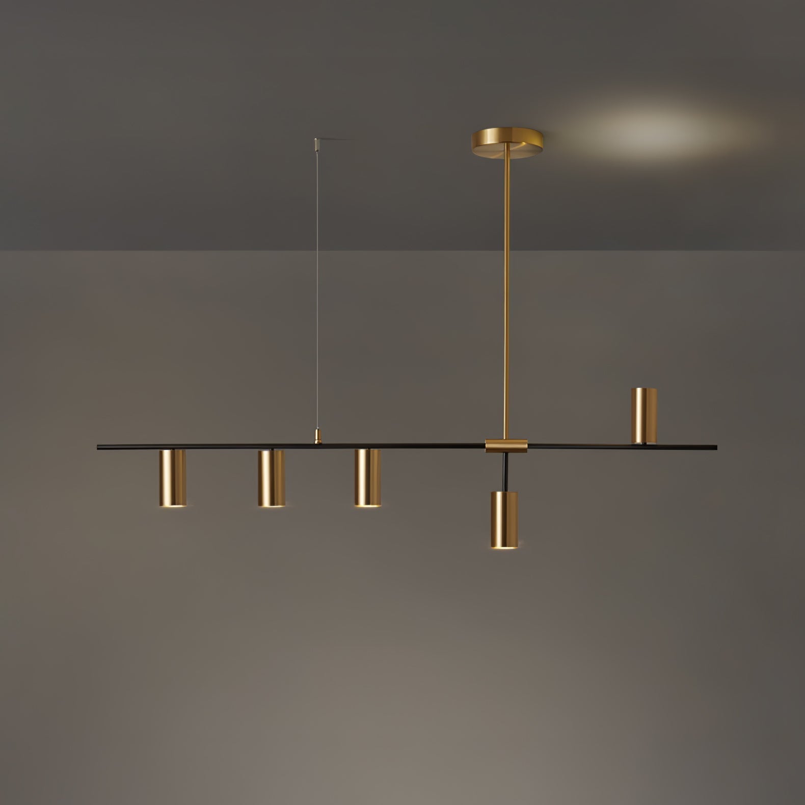 Lustra Chandelier Brass Linear Cassandra Elegant