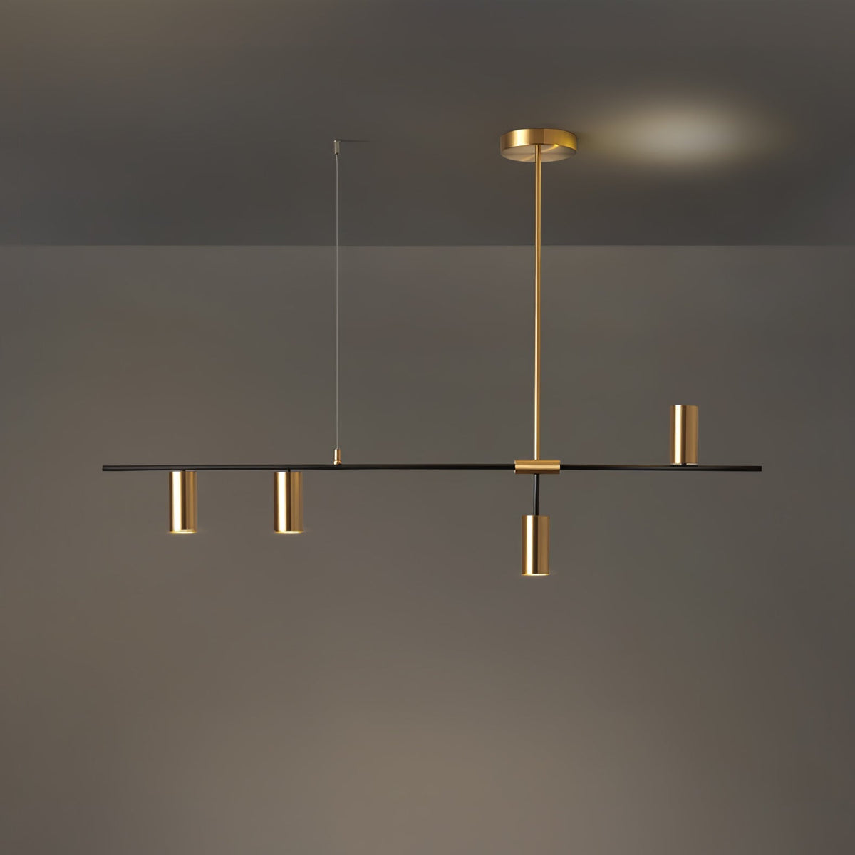 Lustra Chandelier Brass Linear Cassandra Elegant