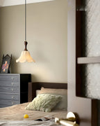 Agnes Pendant Light Fabric Shade Floral Pattern Cozy Interiors