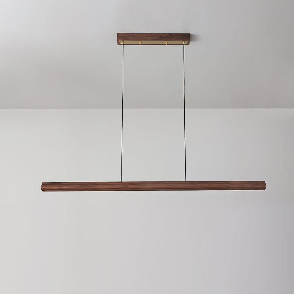 Aimee Cloud Chandelier Wooden Linear Form Minimalist