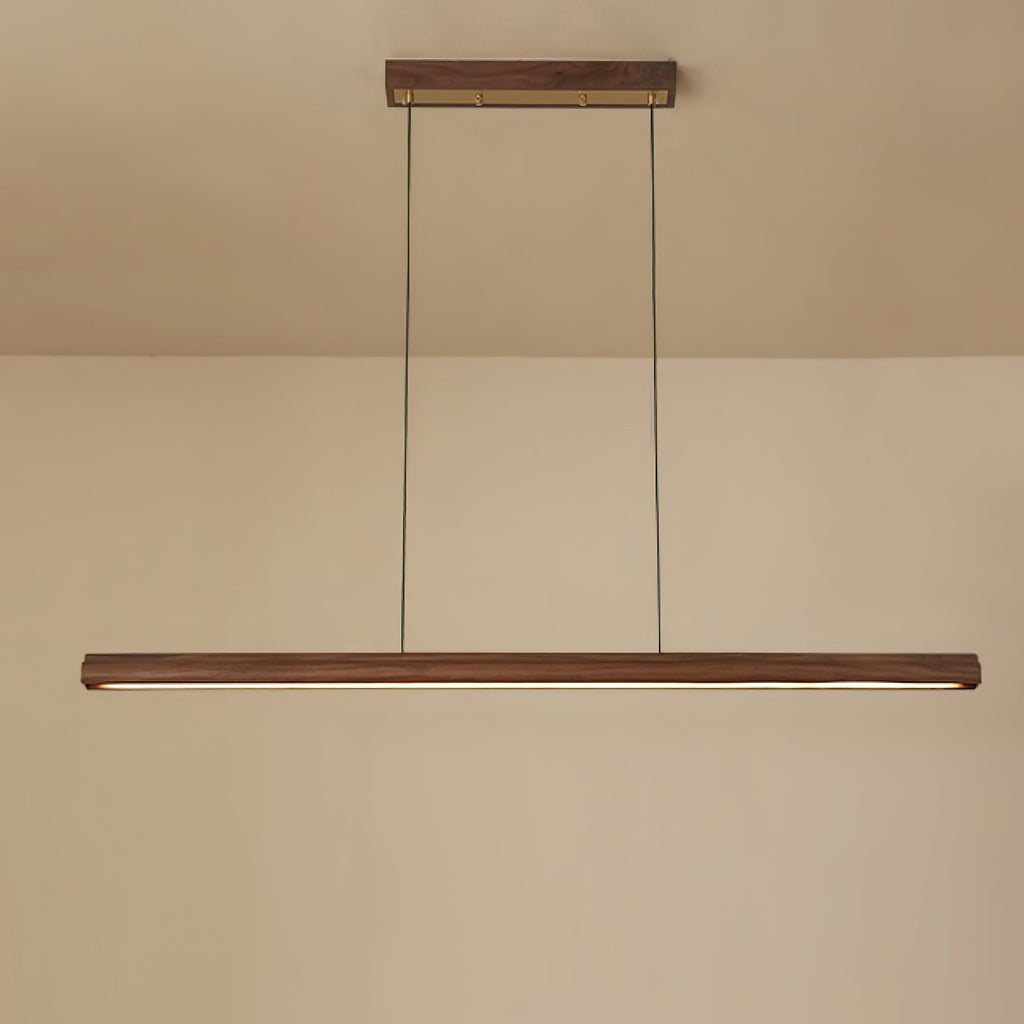 Aimee Cloud Chandelier Wooden Linear Form Minimalist