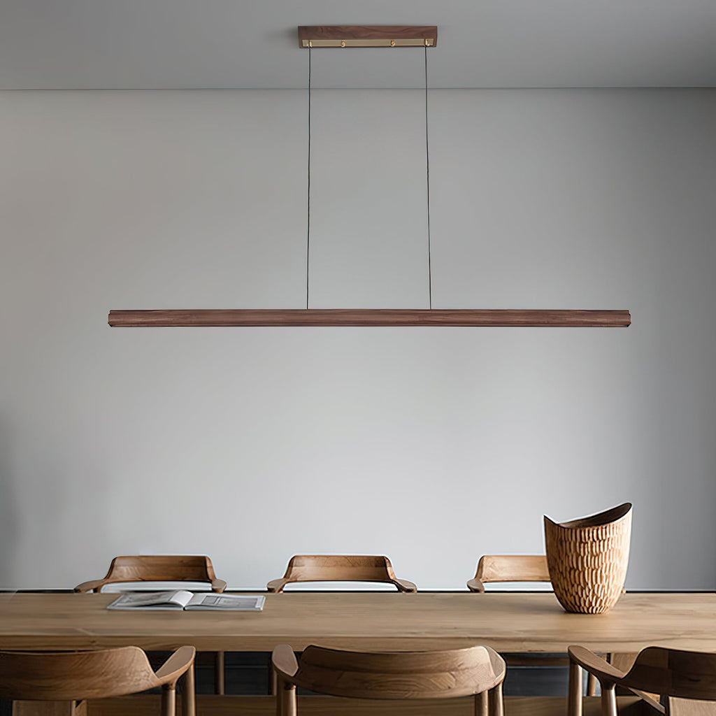 Aimee Cloud Chandelier Wooden Linear Form Minimalist