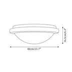Aire Ceiling Light Cream Glass Dome Soft Glow