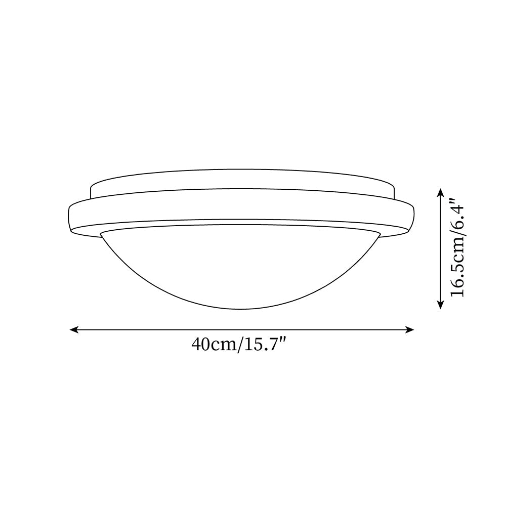 Aire Ceiling Light Cream Glass Dome Soft Glow