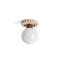 Neptune Travertine Globe Ceiling Light