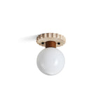 Neptune Travertine Globe Ceiling Light