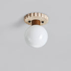 Neptune Travertine Globe Ceiling Light