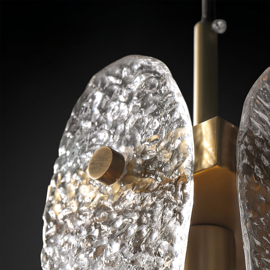 Aitian Wall Lamp Glass Shade With Brass Frame For Hallways