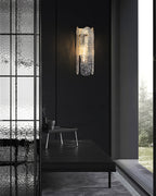 Aitian Wall Lamp Glass Shade With Brass Frame For Hallways