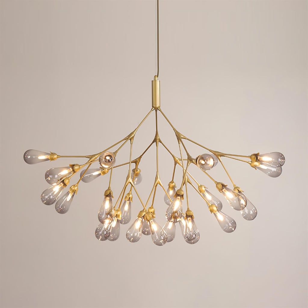 Aiwen Chandelier Branching Form With Smoke Glass Shades