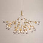 Aiwen Chandelier Branching Form With Smoke Glass Shades