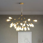 Aiwen Chandelier Branching Form With Smoke Glass Shades