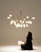 Aiwen Chandelier Branching Form With Smoke Glass Shades