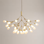 Aiwen Chandelier Branching Form With Smoke Glass Shades