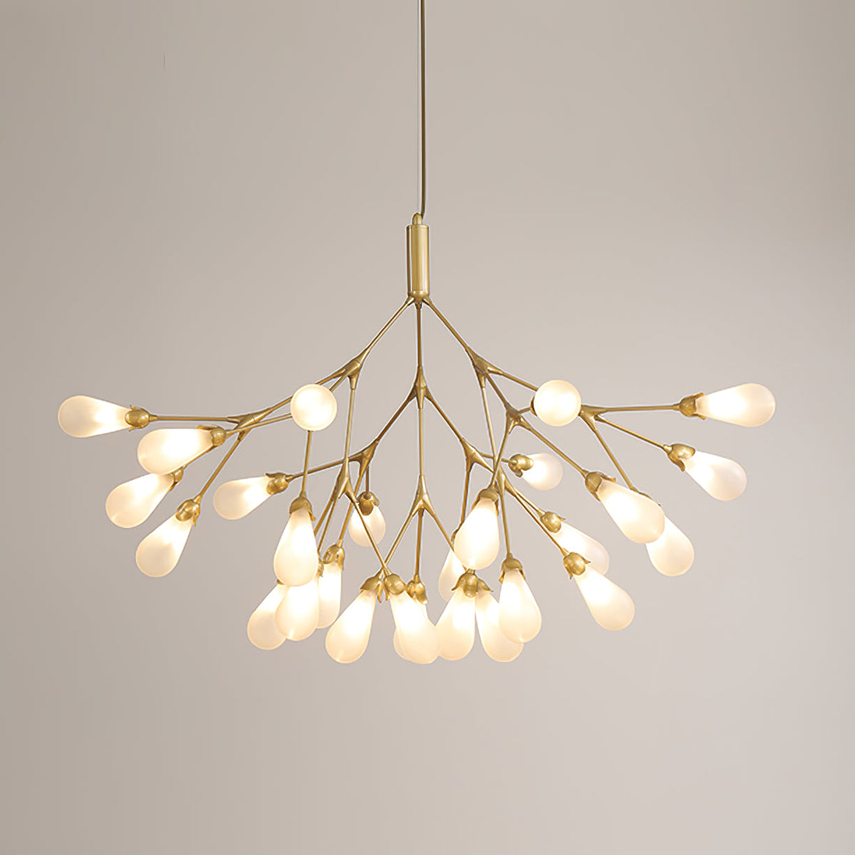 Aiwen Chandelier Branching Form With Smoke Glass Shades
