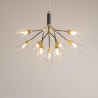 Aiwen Chandelier Branching Form With Smoke Glass Shades