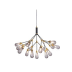 Aiwen Chandelier Branching Form With Smoke Glass Shades