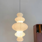 Ritta Japanese Sculptural Paper Pendant Light Plug-In