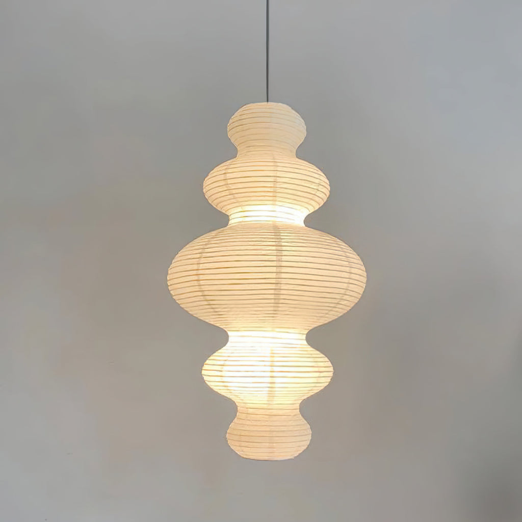 Ritta Japanese Sculptural Paper Pendant Light Plug-In